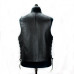 Aderlass Biker Vest Leather Laced-Up (black)