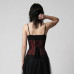 Aderlass Underbust Corset Brocade Stripe (black red)