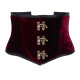 Aderlass Steampunk Waist Corset Velvet (Bordeaux)