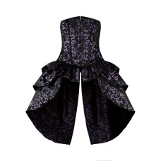 Aderlass Corset Mini Dress (Black-Purple)