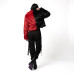 Aderlass Shadow Flame Bolero Jacket Fake Fur (black red)