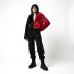 Aderlass Shadow Flame Bolero Jacket Fake Fur (black red)