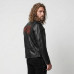 Aderlass Mens Biker Jacket Leather Embroidery (black)