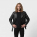 Aderlass Mens Biker Jacket Leather Embroidery (black)