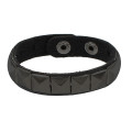 Black Pistol Studded Bracelet 1-Row (Black-Black)