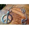 Mode Wichtig Necklace Pendant PEACE (Stainless Steel)