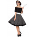 BELSIRA schulterfreies Swing-Kleid (black-and-white)