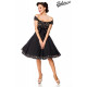 BELSIRA schulterfreies Swing-Kleid (black / pink)