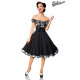 BELSIRA schulterfreies Swing-Kleid (black / patterned)
